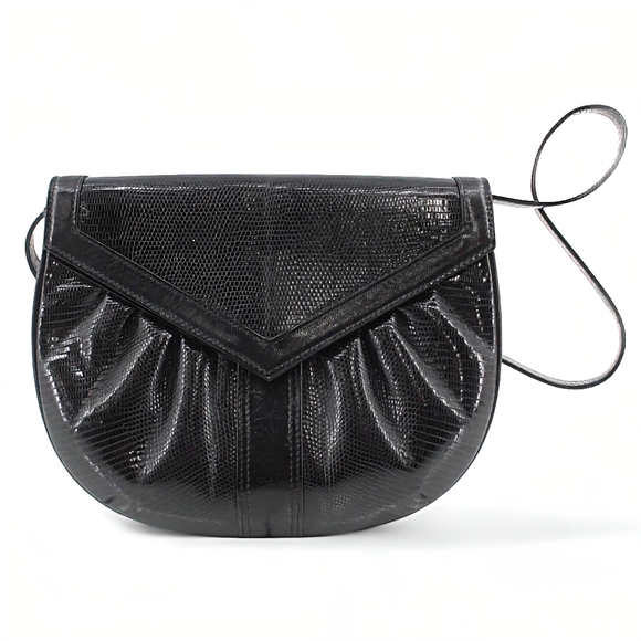 Yves Saint Laurent Handbags - YSL Yves Saint Laurent Lizard Embossed Shoulder Bag Vintage Shown On Live